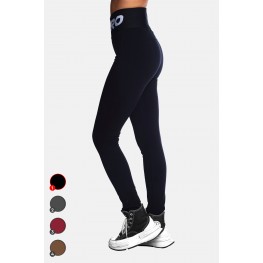 Paco & Co Γυναικείο Κολάν Μονόχρωμο Μαύρο με λάστιχο